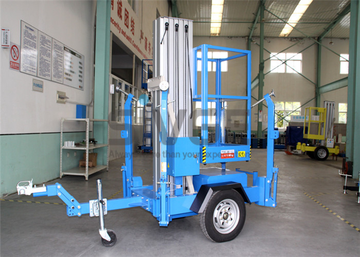Single Mast Truck Mounted Aerial Lift Hydraulic Aluminium Alloy Aerial Work Platform