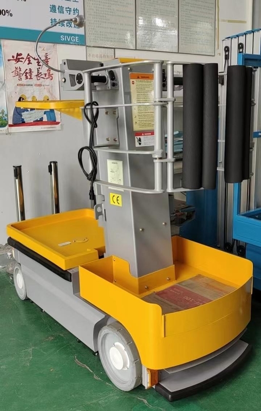 Aerial Order Picker 630kg Capacity Maximum Speed 5.4 Mph Platform Size 696*564mm for and Fast Warehouse Operations